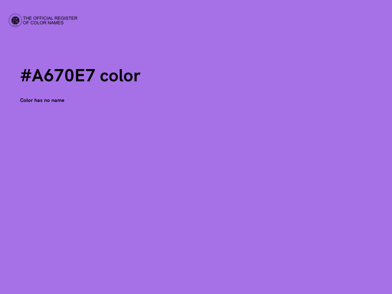 #A670E7 color image