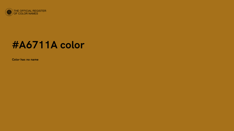 #A6711A color image