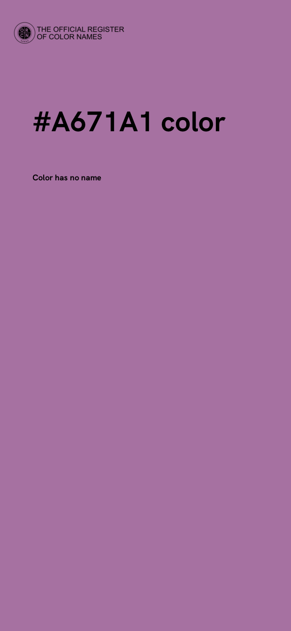 #A671A1 color image