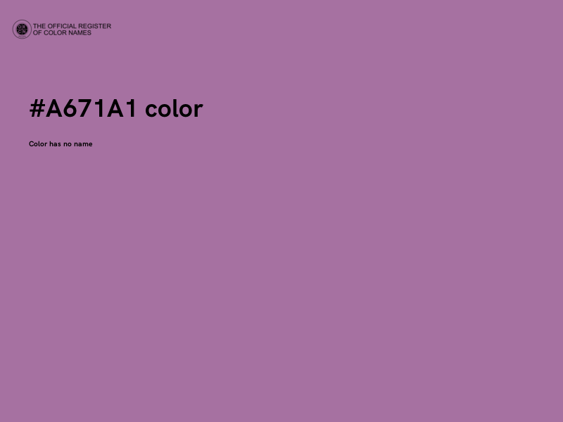 #A671A1 color image