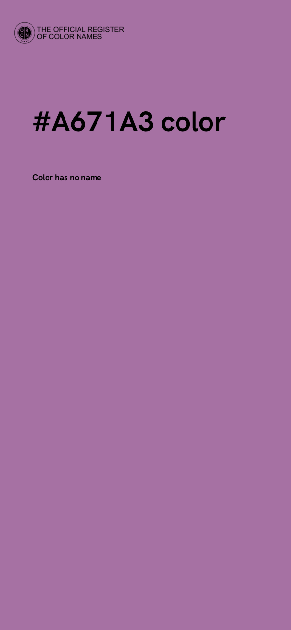 #A671A3 color image