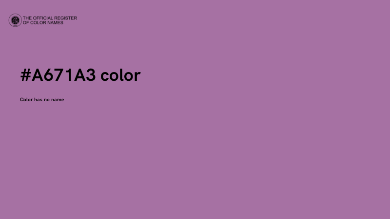#A671A3 color image
