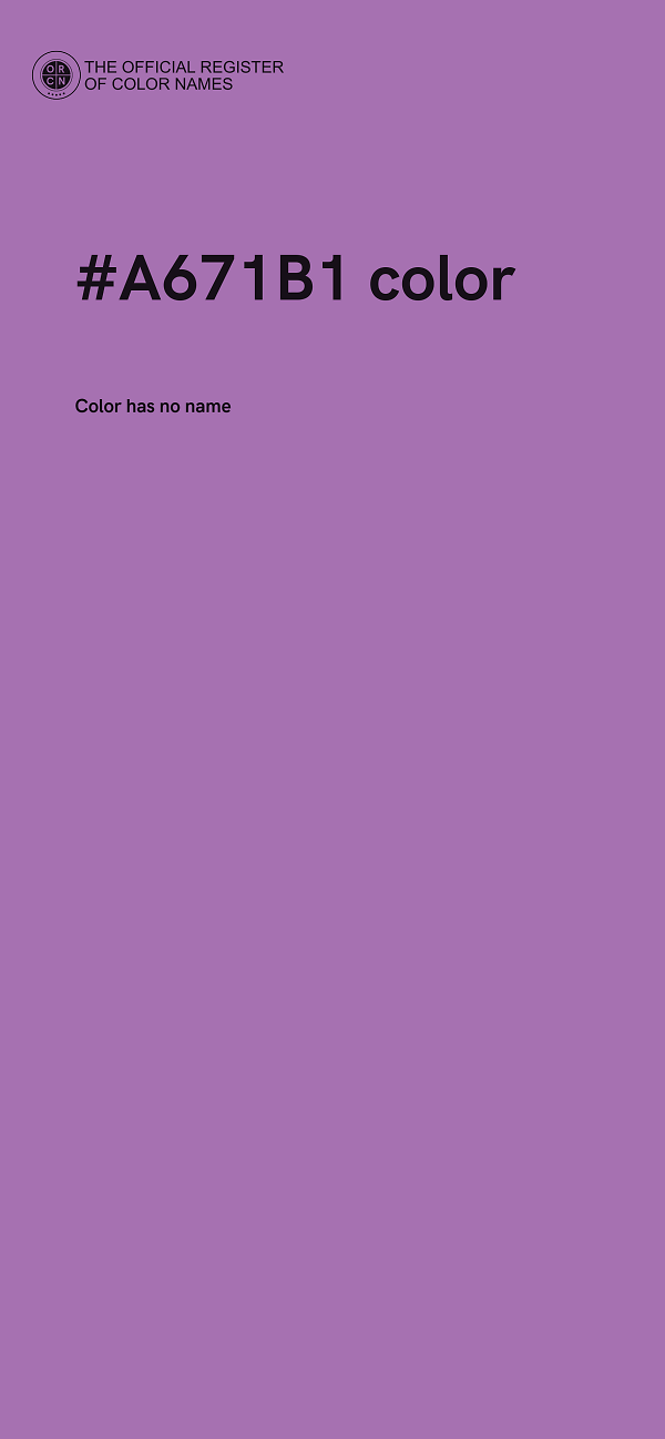 #A671B1 color image