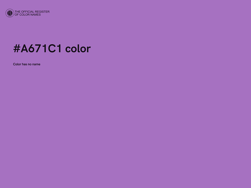 #A671C1 color image