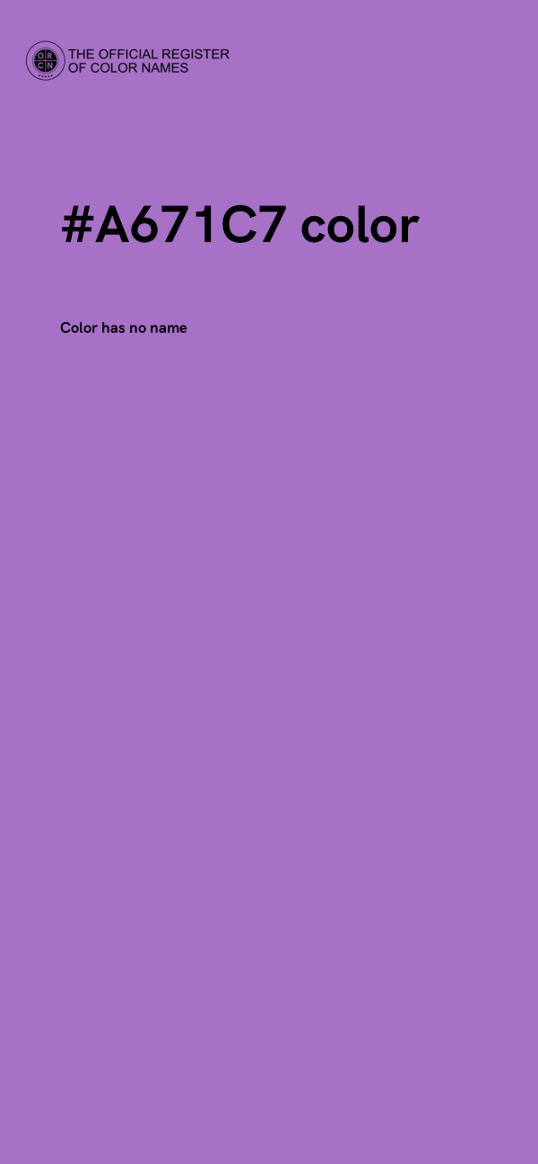 #A671C7 color image