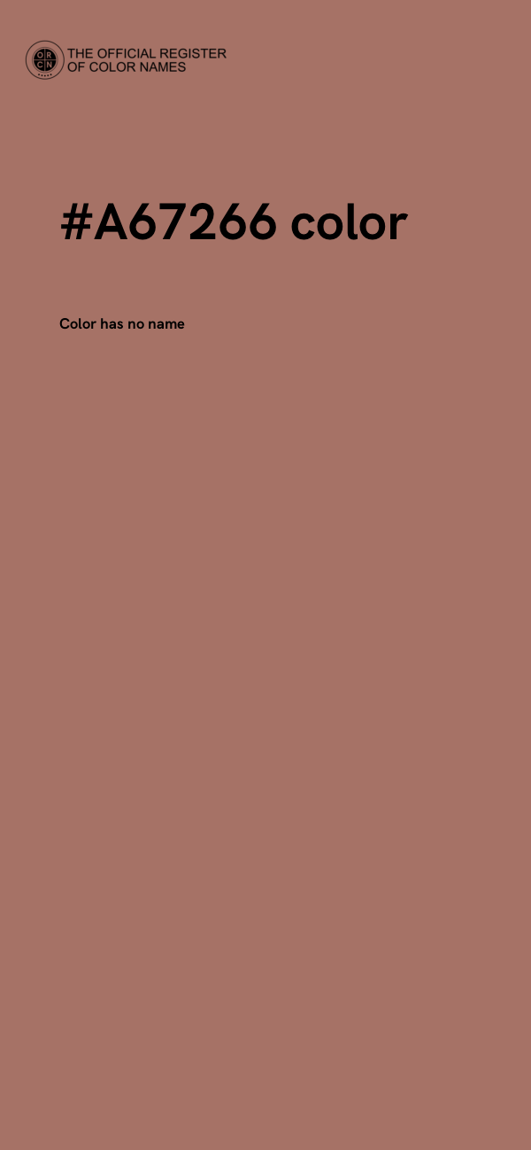 #A67266 color image