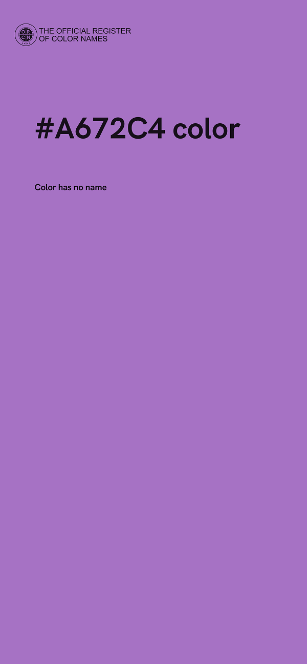 #A672C4 color image