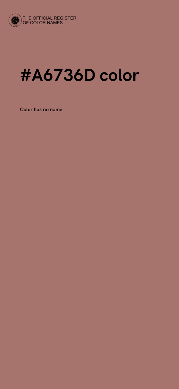 #A6736D color image