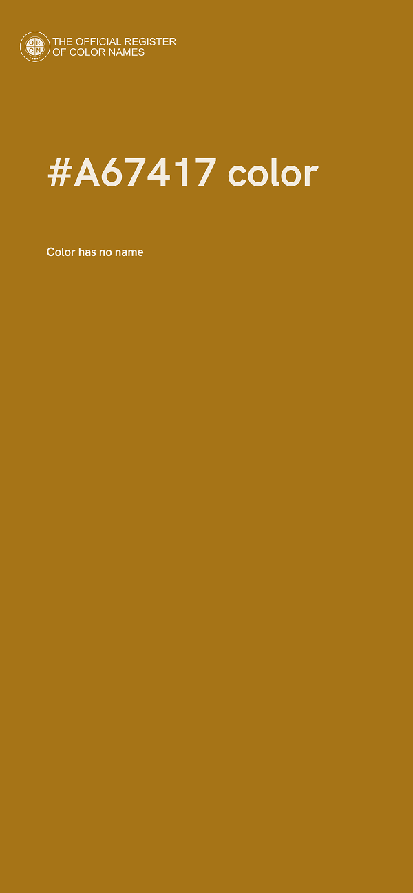 #A67417 color image