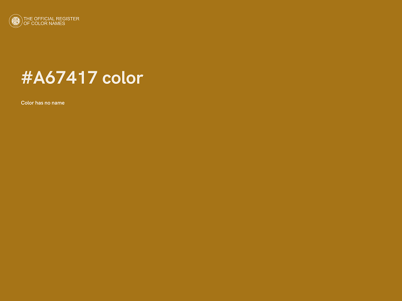 #A67417 color image