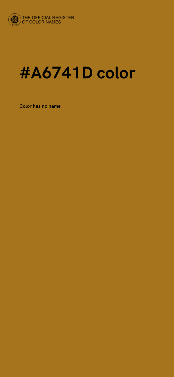 #A6741D color image