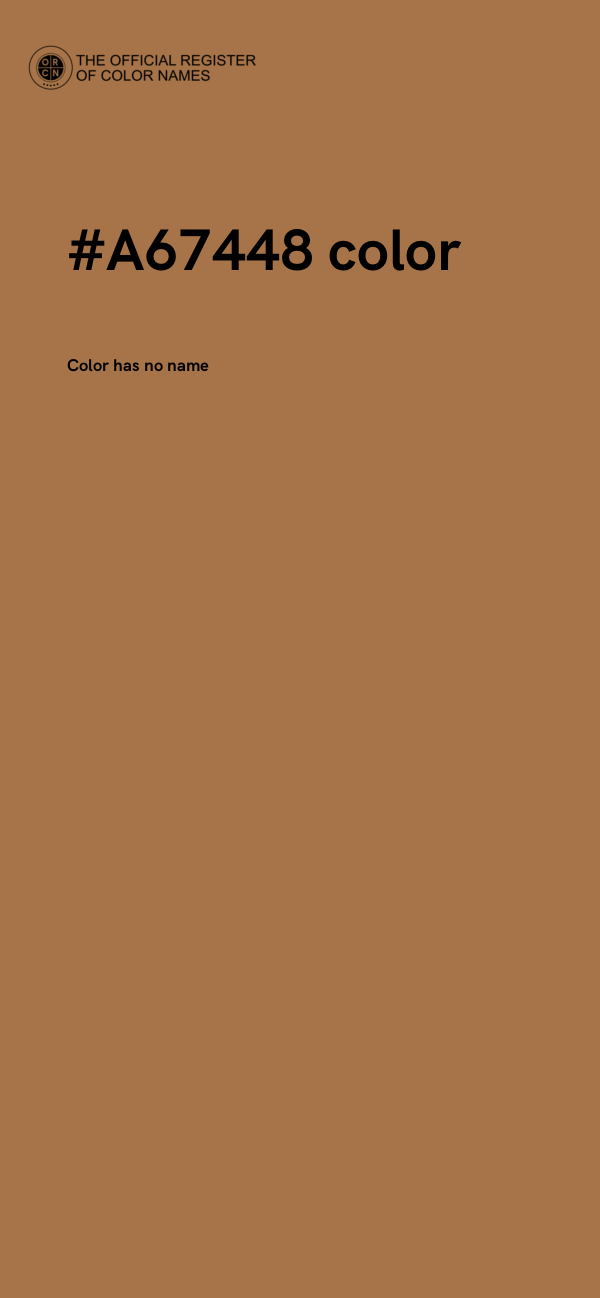 #A67448 color image