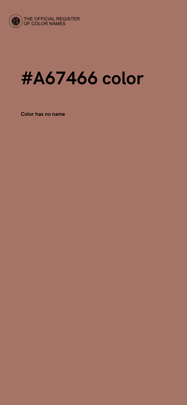 #A67466 color image