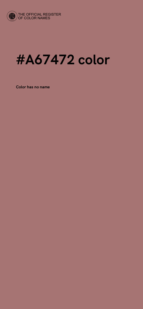 #A67472 color image