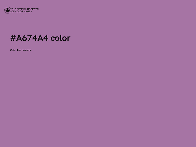 #A674A4 color image
