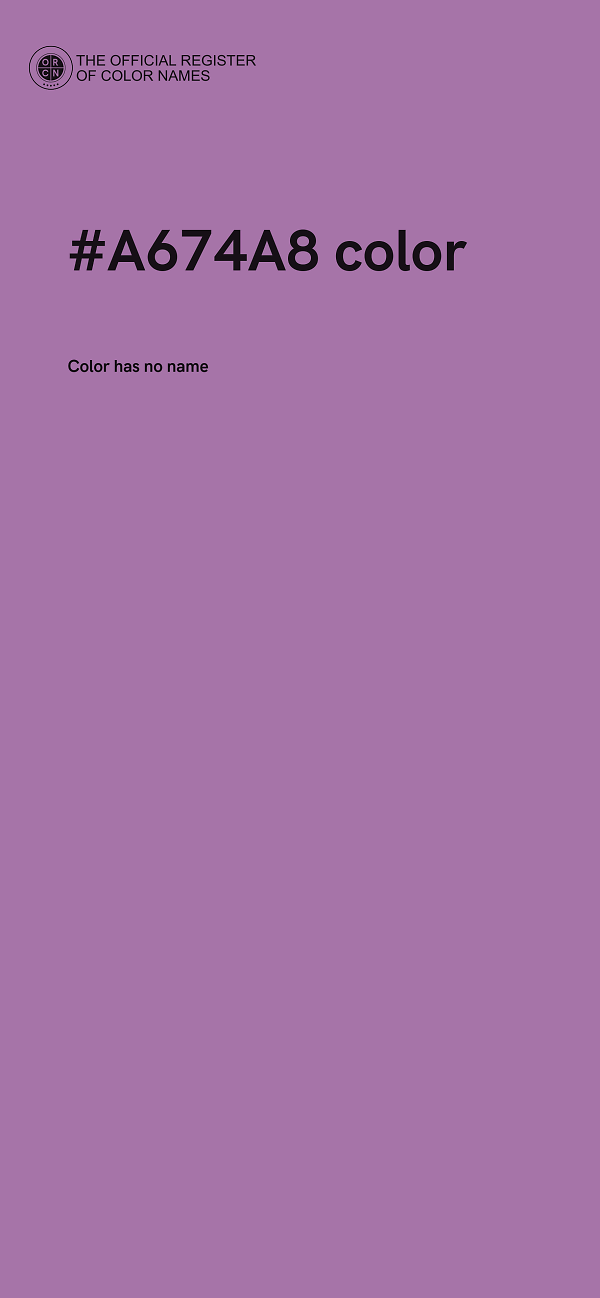 #A674A8 color image