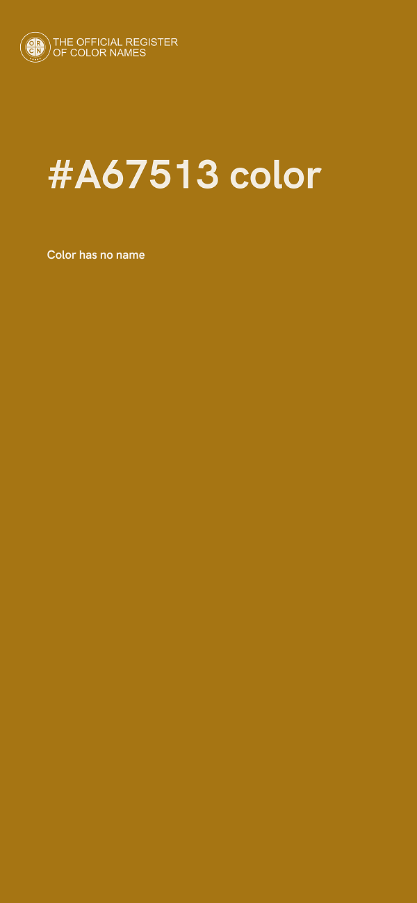 #A67513 color image