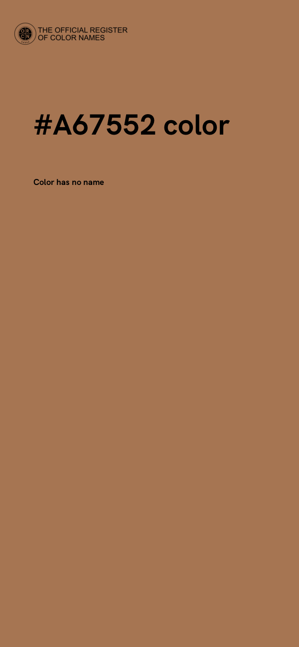 #A67552 color image