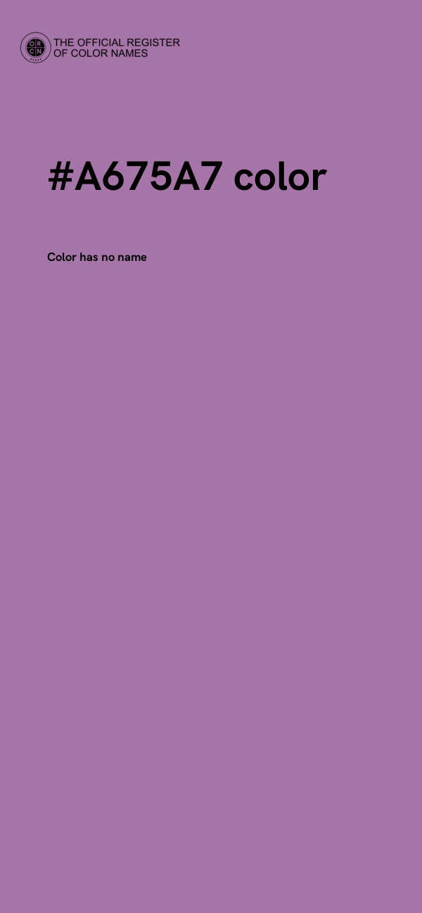 #A675A7 color image