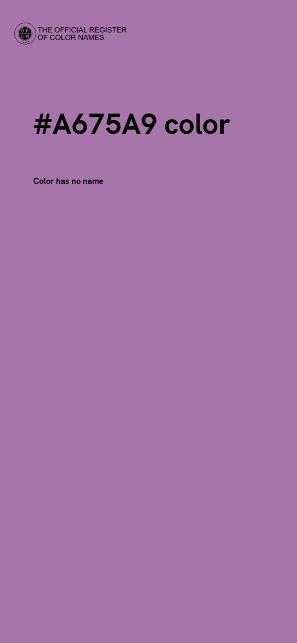 #A675A9 color image