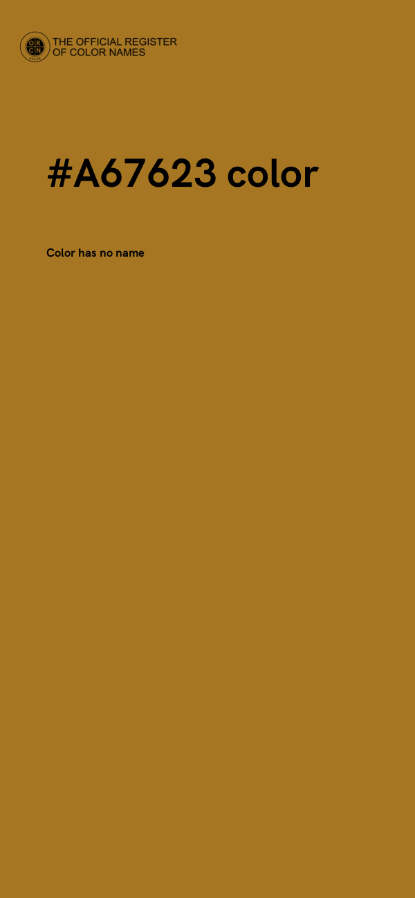#A67623 color image