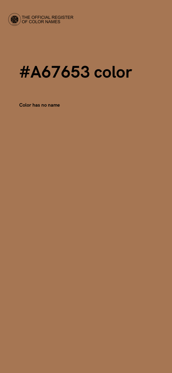 #A67653 color image
