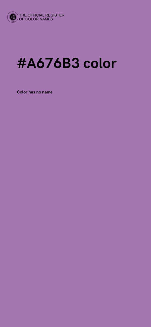 #A676B3 color image