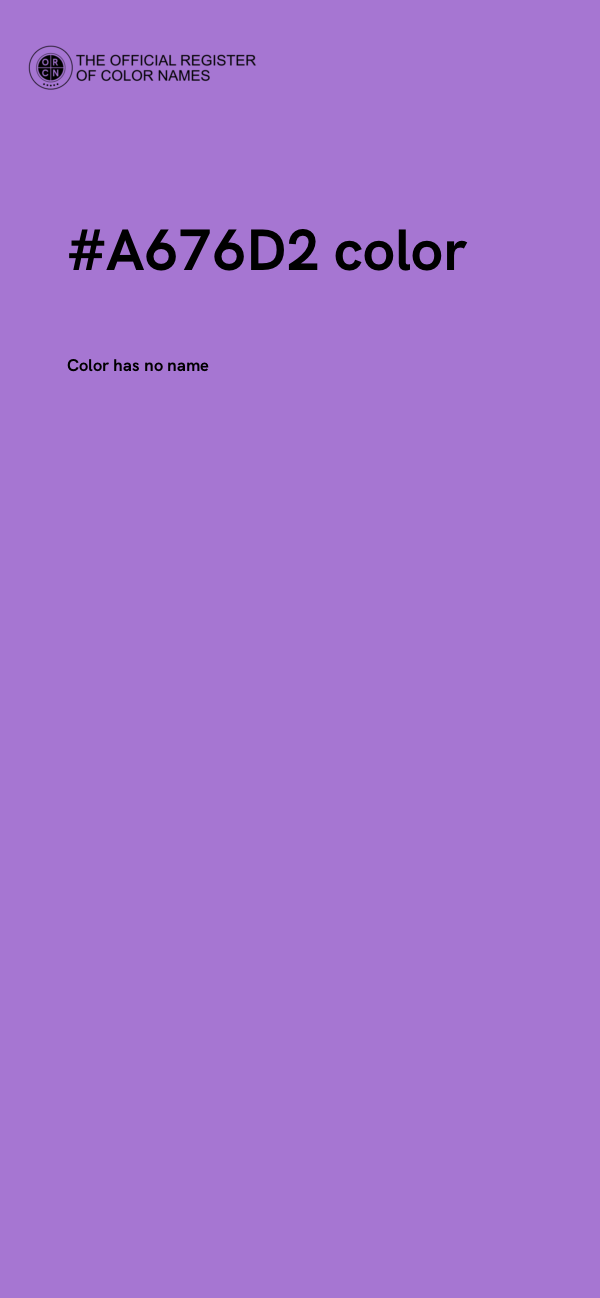 #A676D2 color image