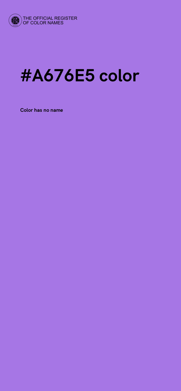 #A676E5 color image