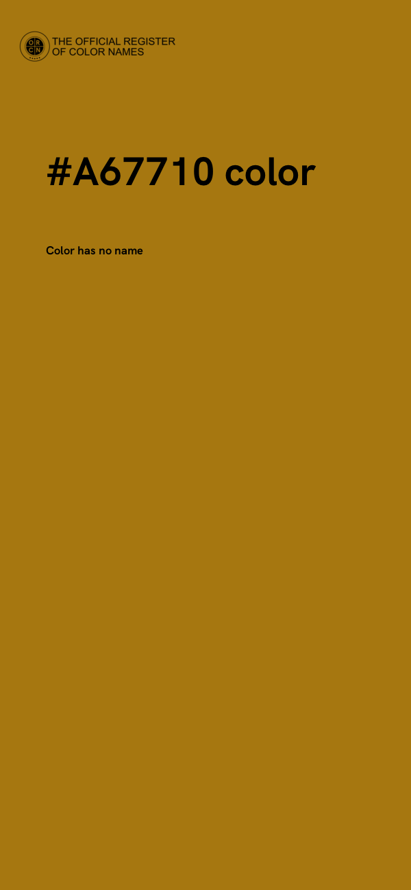 #A67710 color image