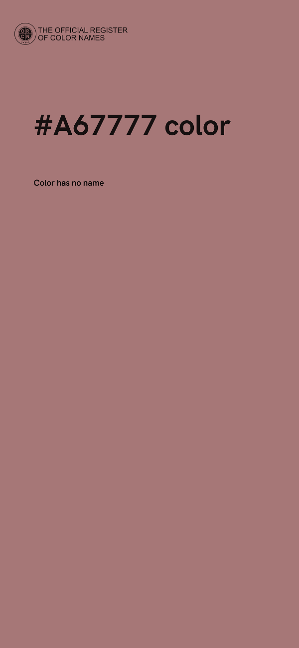 #A67777 color image