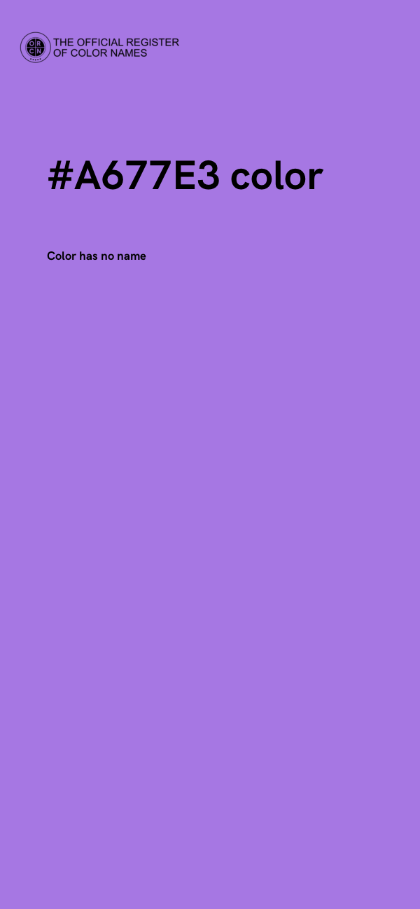 #A677E3 color image