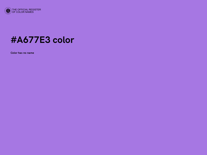 #A677E3 color image