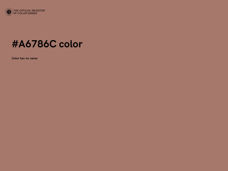 #A6786C color image