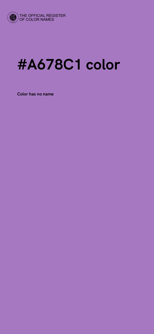 #A678C1 color image