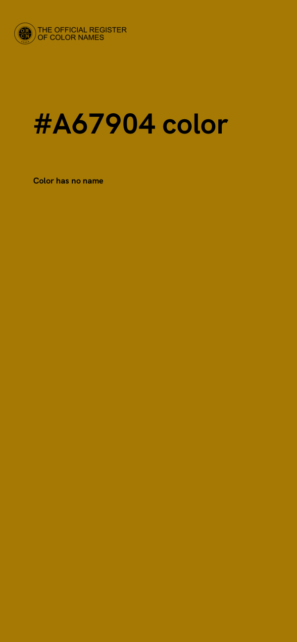 #A67904 color image