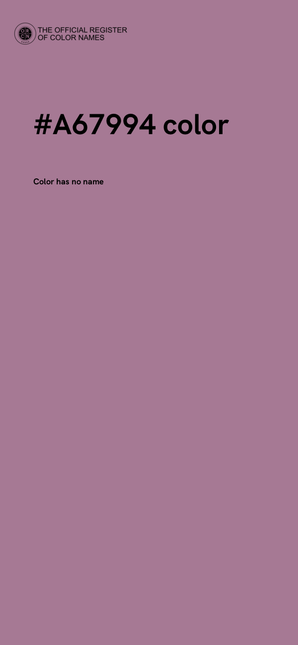 #A67994 color image