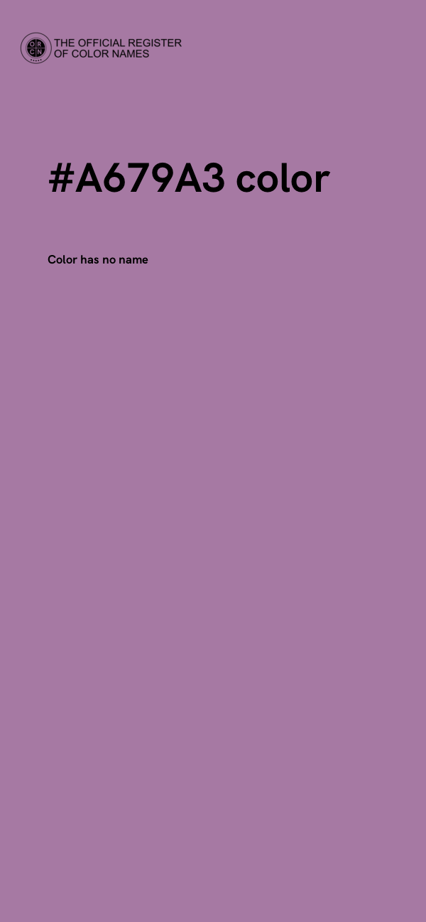 #A679A3 color image