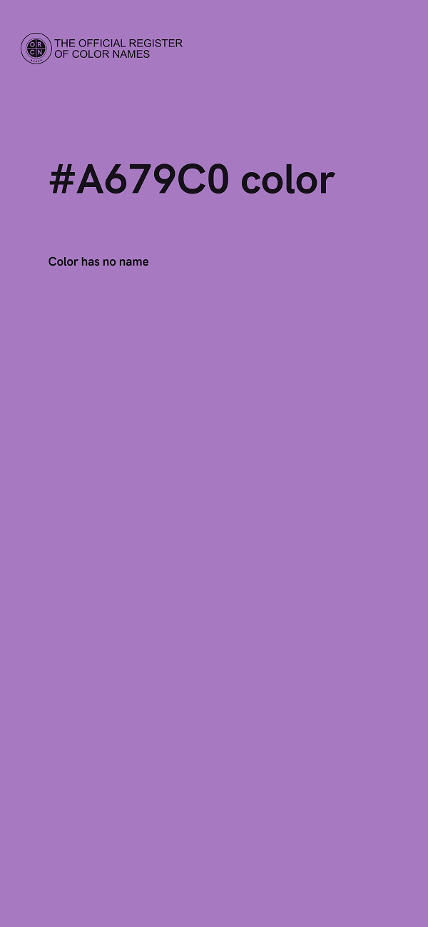 #A679C0 color image