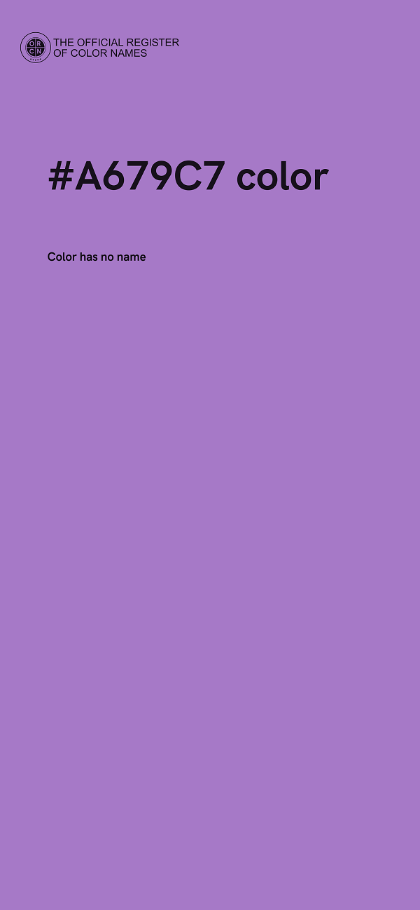 #A679C7 color image