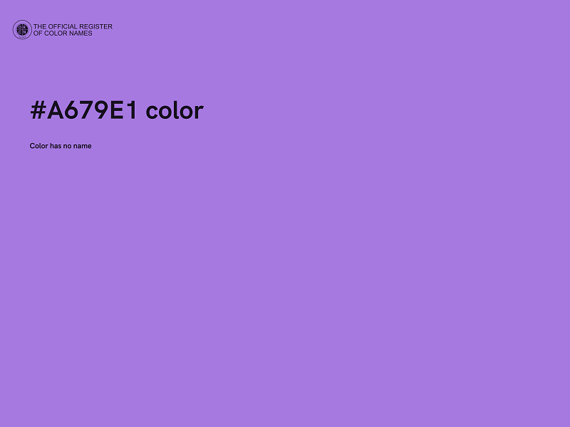 #A679E1 color image