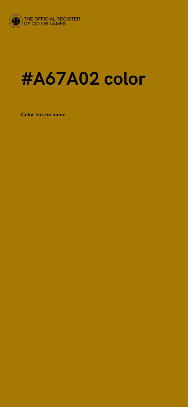 #A67A02 color image