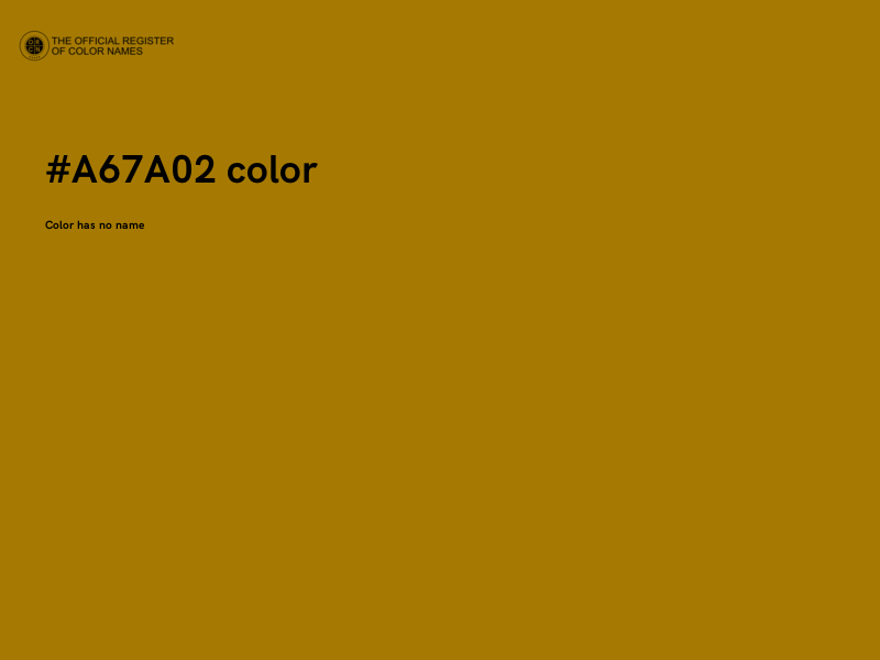 #A67A02 color image