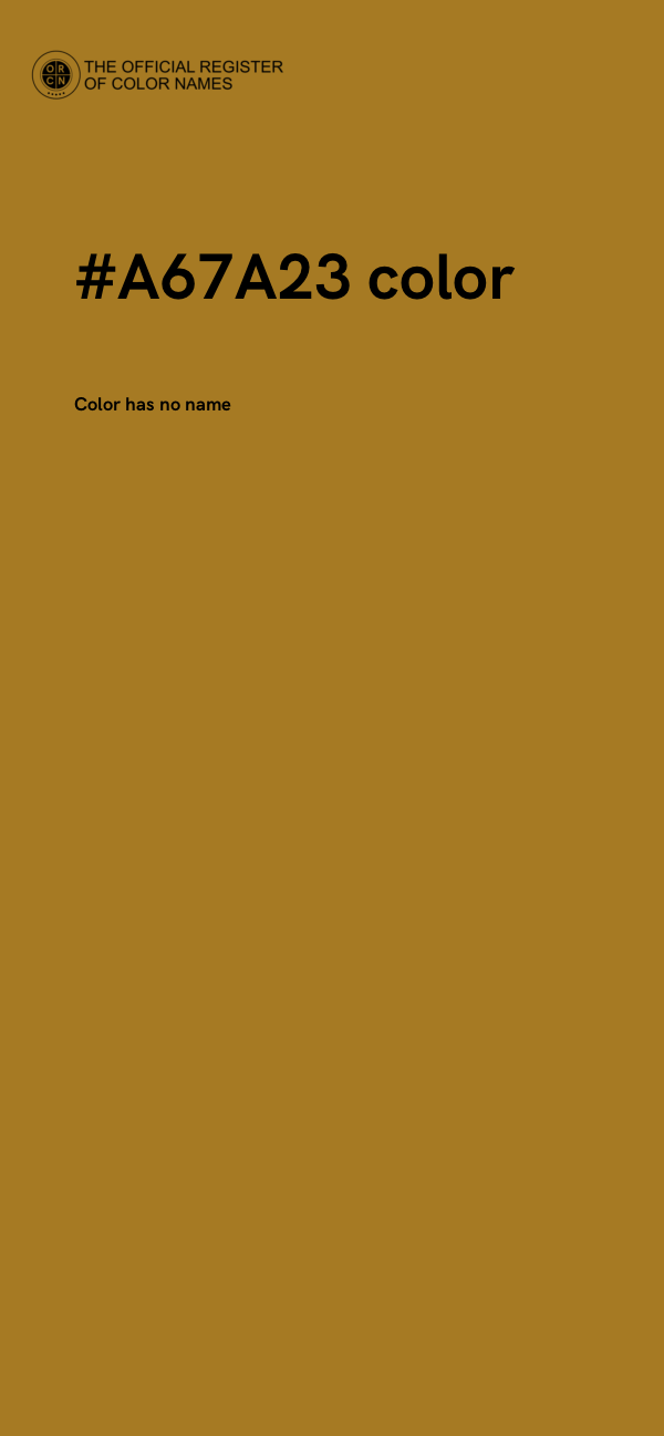 #A67A23 color image