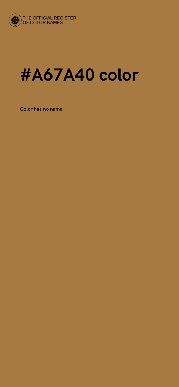 #A67A40 color image