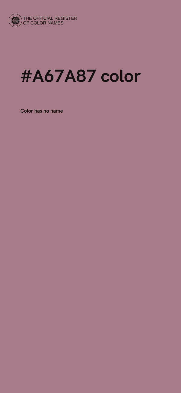 #A67A87 color image
