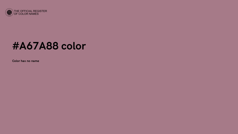 #A67A88 color image