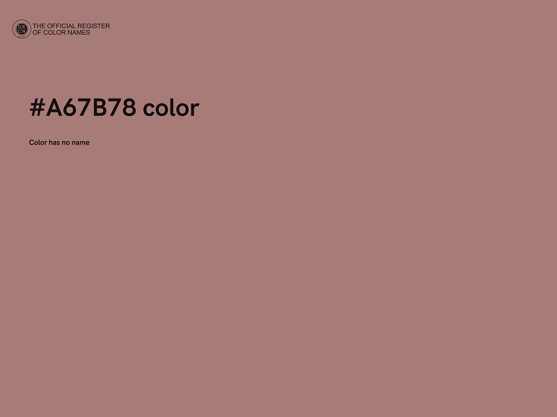 #A67B78 color image