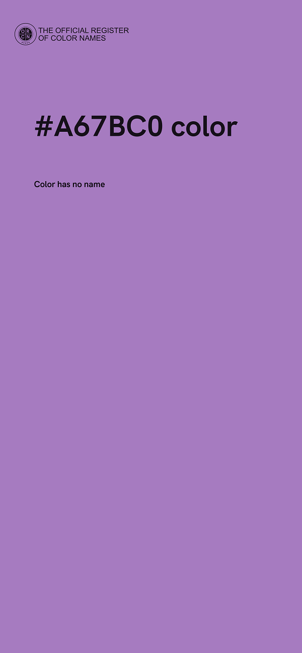 #A67BC0 color image