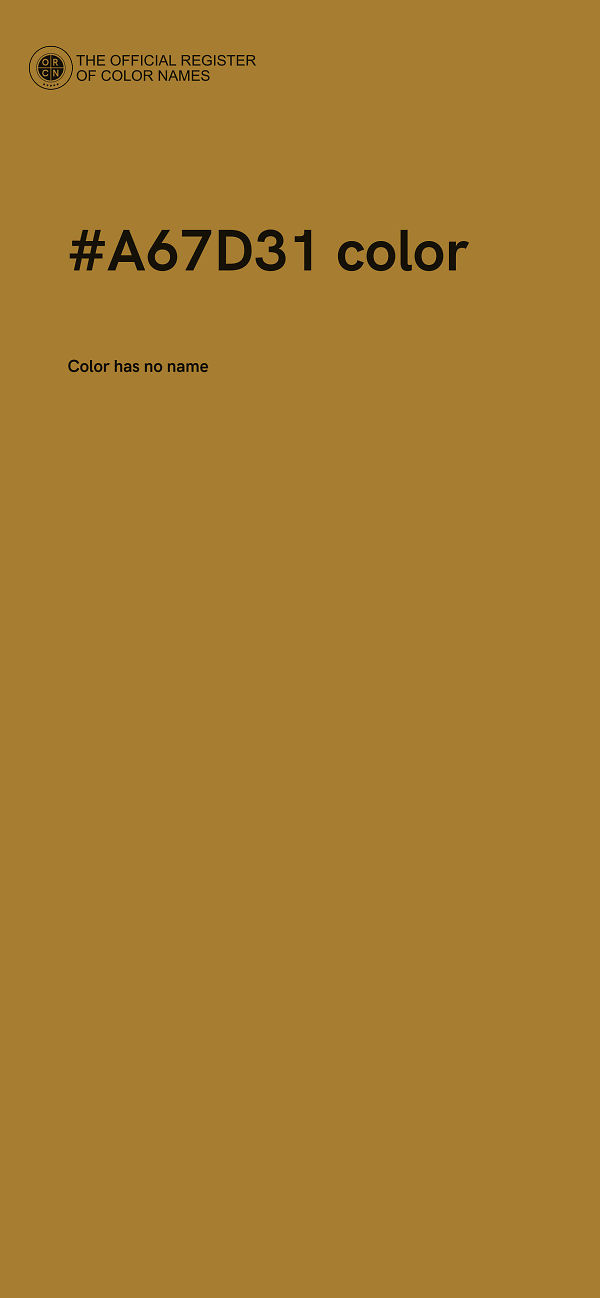 #A67D31 color image